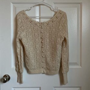 La maille sezane cream button down sweater cardigan size small
